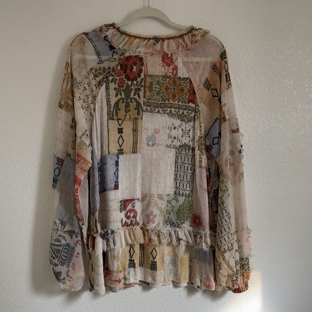 Anthropologie Tiny ruffled babydoll blouse - Picture 7 of 12